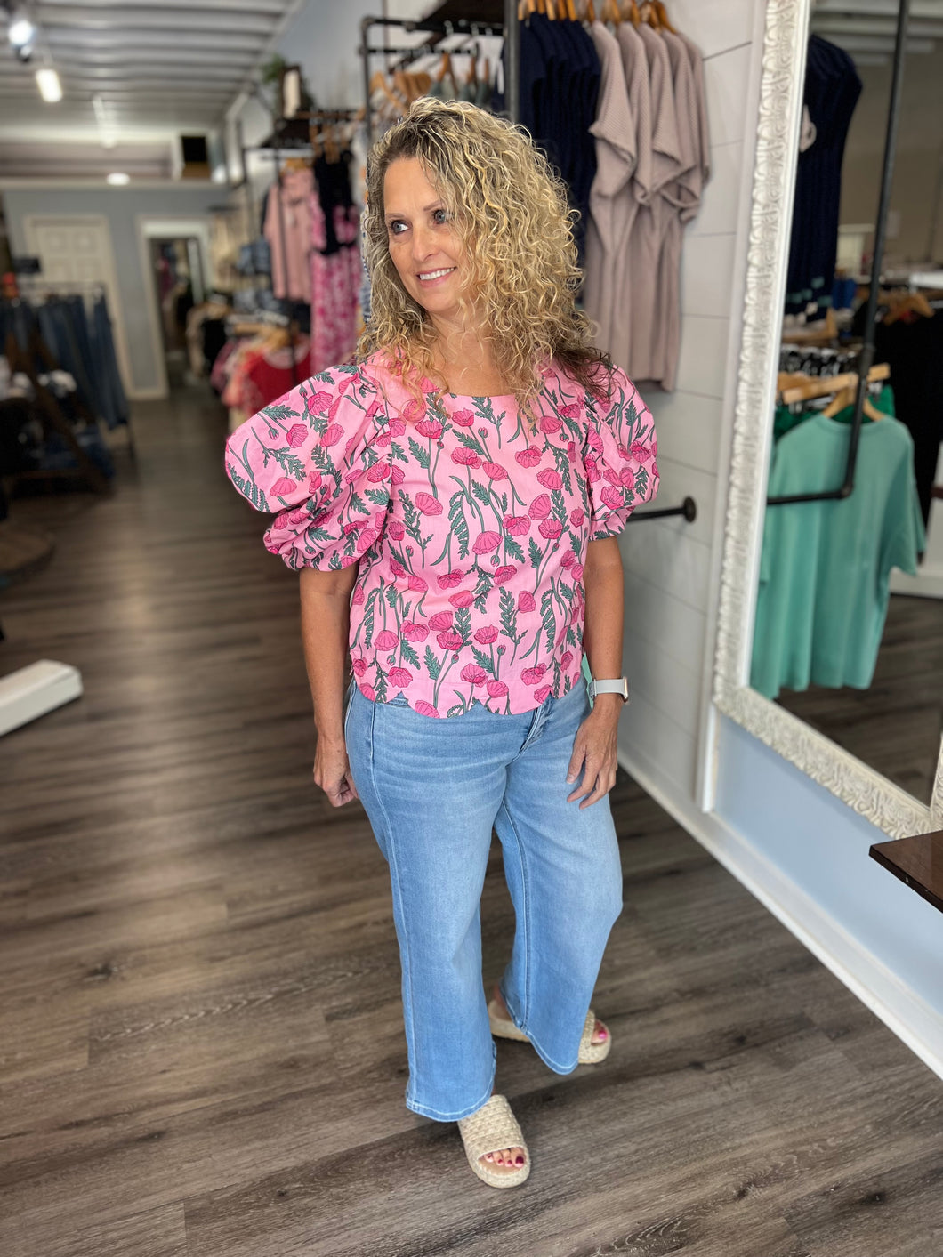 "Best Yet" Pink Floral Top