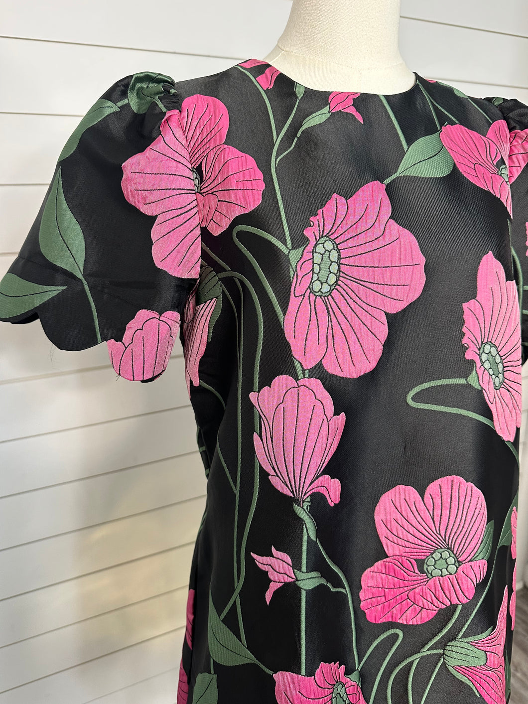 "Forgiveness" Black/Pink Floral Dress