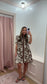 "He Changed My Life" Brown/White Floral Dress