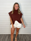 "Curl Up" Turtleneck Sweater Vest