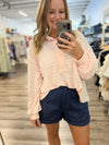"Dance All Day" Blush Button Down Top