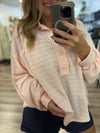 "Dance All Day" Blush Button Down Top