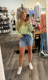 "Haley" Raw Hem Denim Shorts