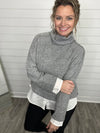 "Perfect Match" Turtle Neck Contrast Top