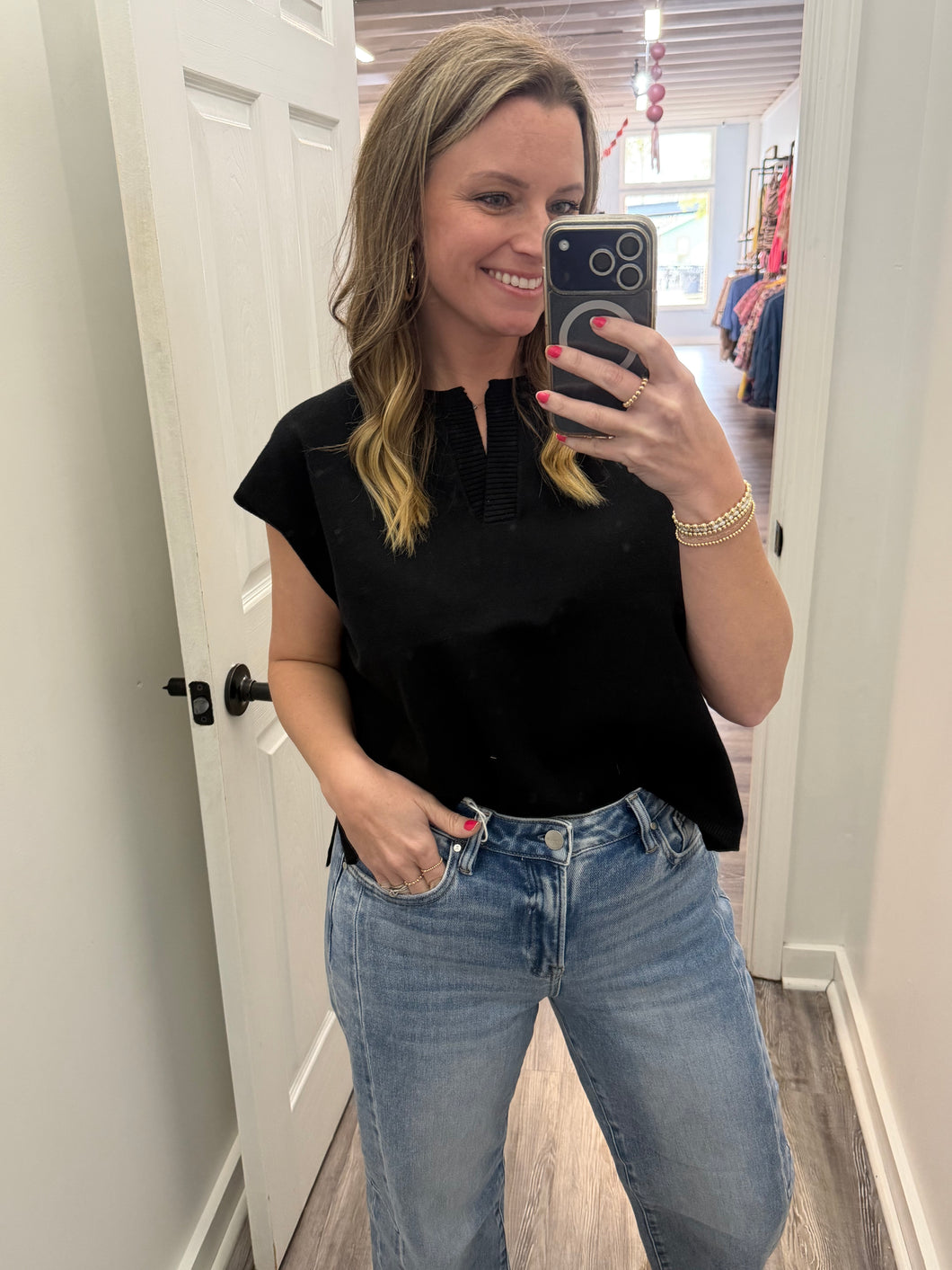 " Living Water" Sleeveless Sweater