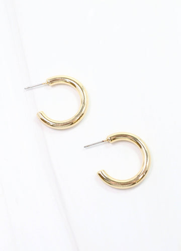 Isaacs Hoop Earring Shiny Gold