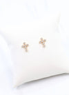 Francoise CZ Cross Earring Gold