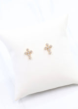 Francoise CZ Cross Earring Gold