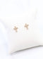 Francoise CZ Cross Earring Gold