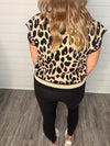 "For the Girls" Black Cheetah Top