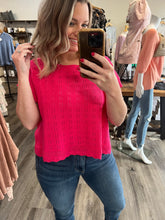 “Sunset Views” Hot Pink Sweater Top