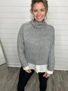 "Perfect Match" Turtle Neck Contrast Top