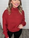 "Cutie Pie" Merlot Turtle Neck Top