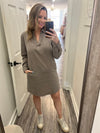 “Hold My Own” Grey Tencel Dress