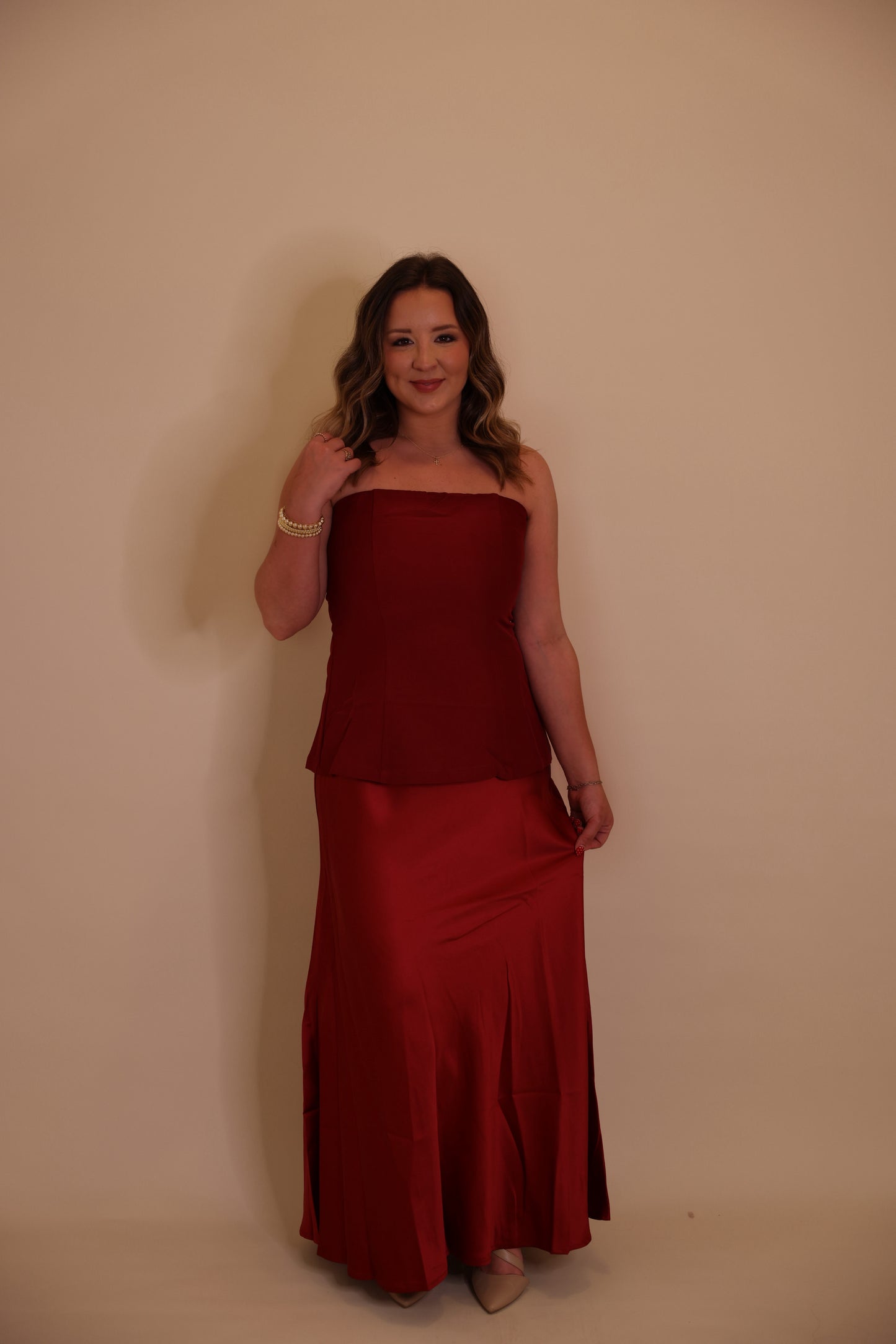 "All Wrapped Up" Corset Bodice Maxi Dress