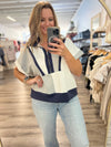 "Set me Free" Grey/Navy Top