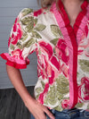 "Careless Whispers" Floral Button Up Top