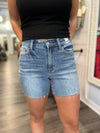 "Haley" Raw Hem Denim Shorts