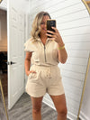 “Let me love you” solid textured Romper