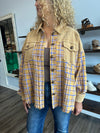 "Baby Come Back" Plaid Mix Button Down