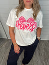 White/Pink Rebels Tee
