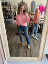 "Always Near" Baby Pink High Neck Blouse