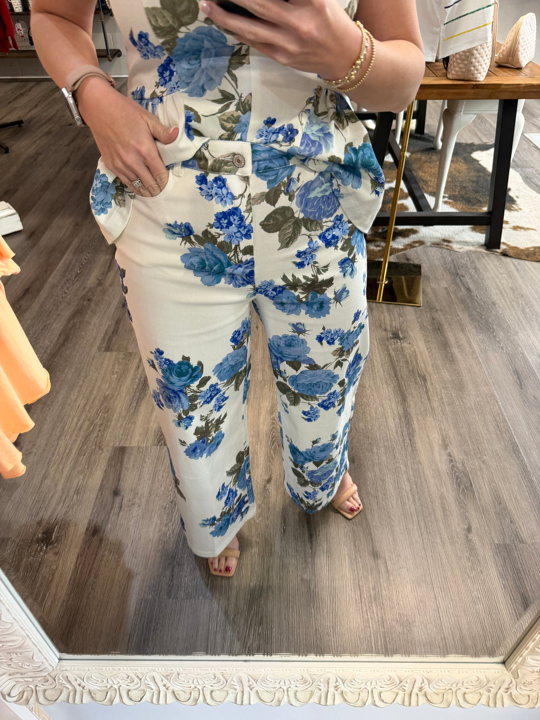 "Hello Sunshine" Floral Print Pants
