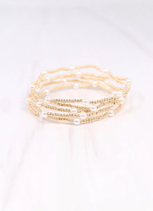 Caroline Hill Domic Bracelet Pearl Set