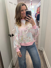 “Flower Power” Floral Detailed Pullover