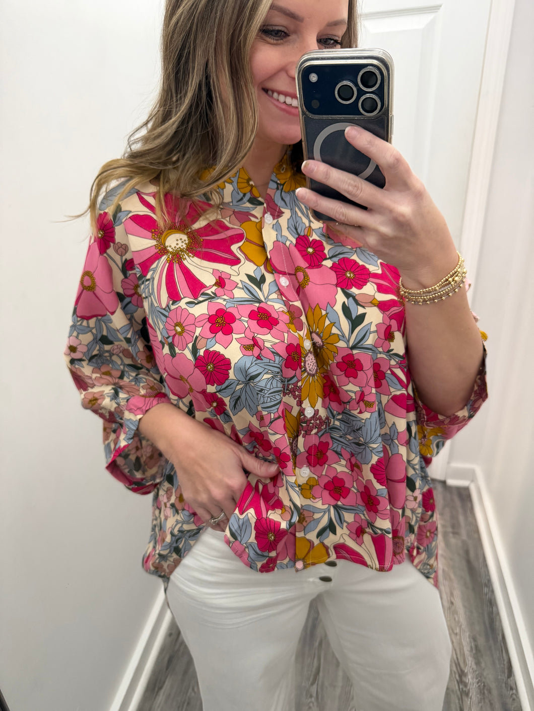 "Petal & Promises" Floral Hi Low Top