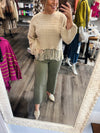 "Dream On" Natural Fringe Sweater