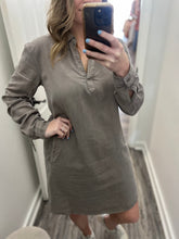 “Hold My Own” Grey Tencel Dress