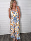 "Lemon" Blue/Yellow Midi Dress