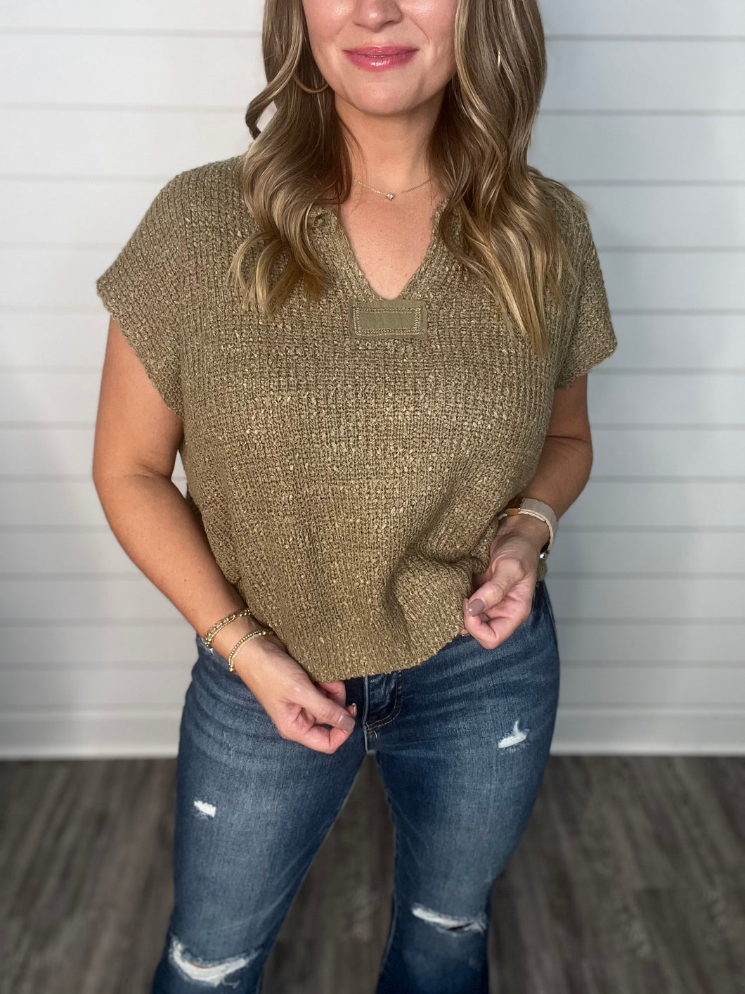 "All too Well" Olive Knit Sweater