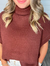 "Curl Up" Turtleneck Sweater Vest