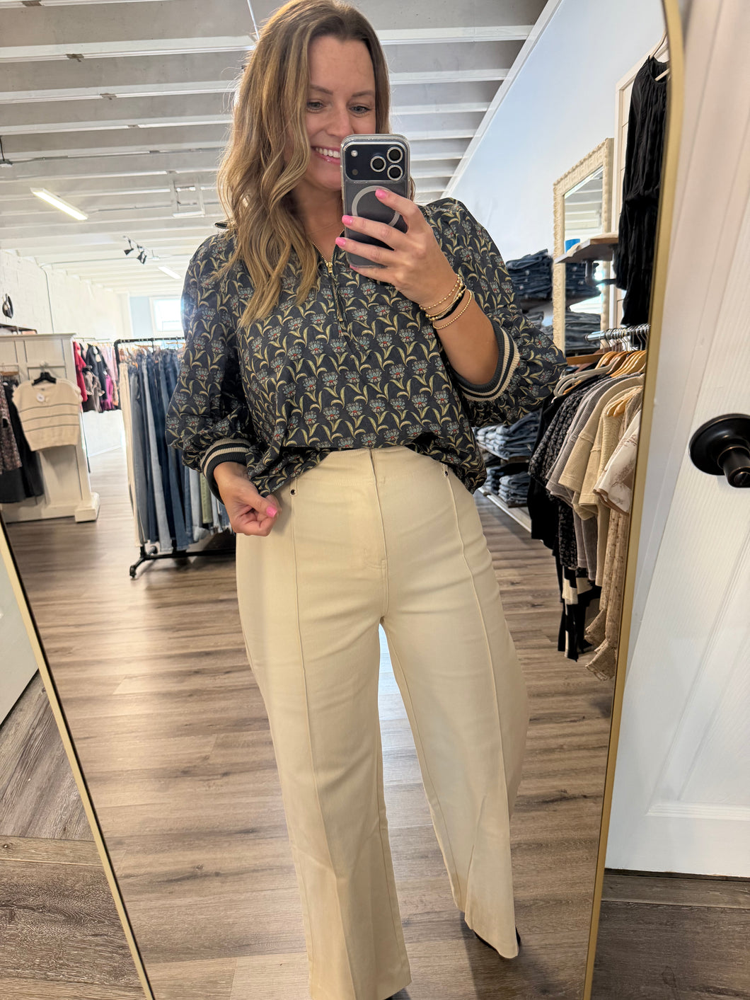 "All You've Done" Teal Printed Top