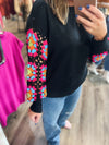 "We Found Love" Multicolor Sleeve Sweater no