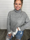 "Perfect Match" Turtle Neck Contrast Top