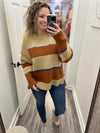 "Feeling The Vibe"  Multi Striped Sweater