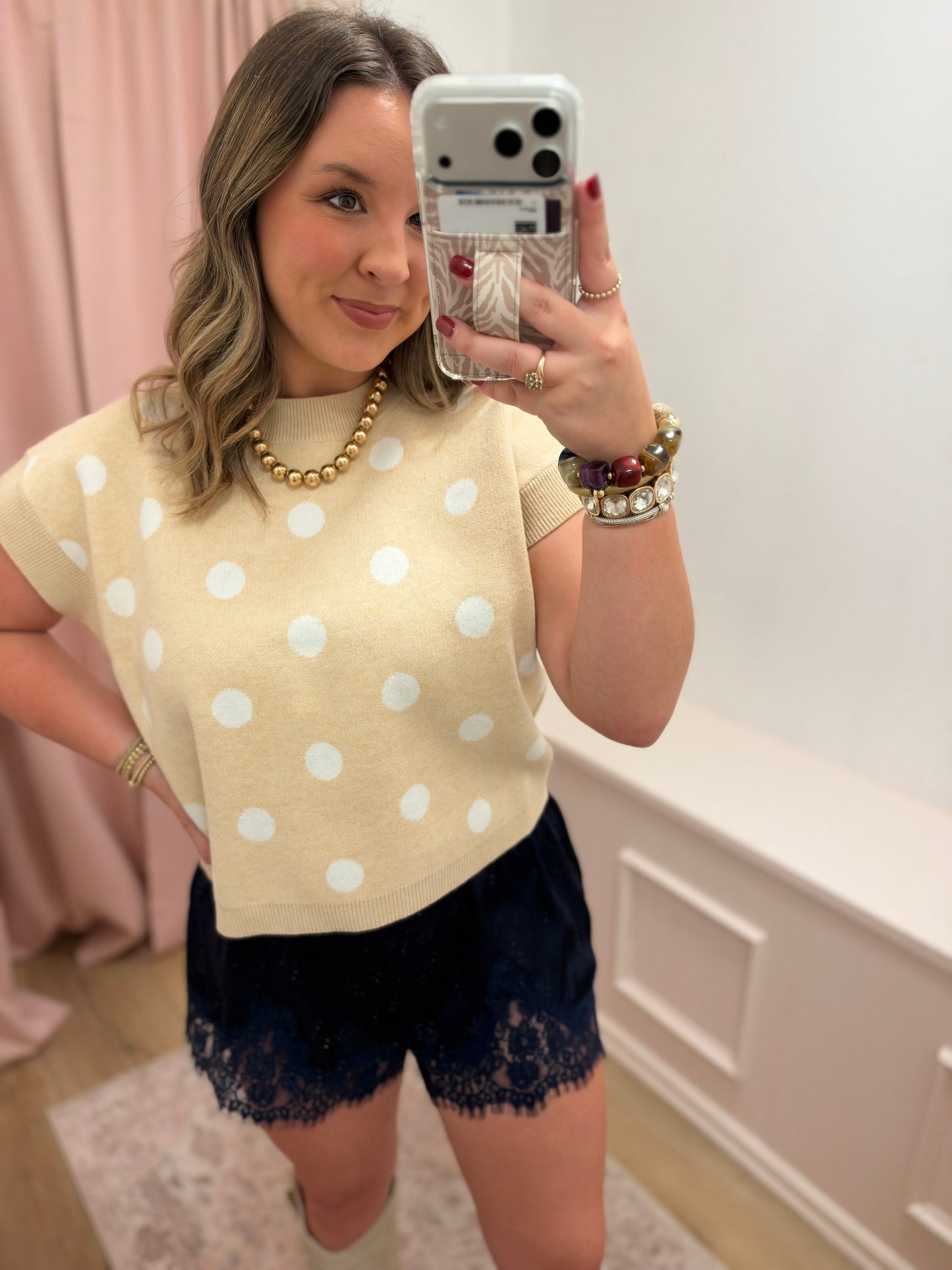 "Emshae" Polka Dot Sweater