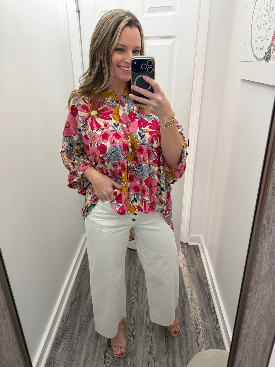 "Petal & Promises" Floral Hi Low Top