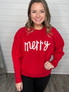 Red "Merry" Sweater