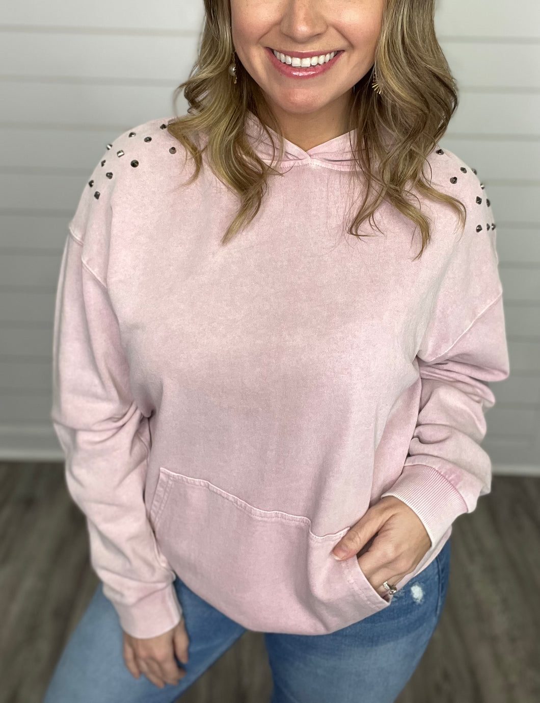 "Look what you made me do" Studded Hoodie