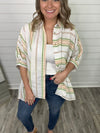 "Chase your Love" Striped Linen Top