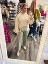 "Dream On" Natural Fringe Sweater