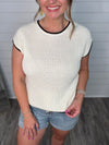 "I got you" Short Sleeve Sweater Top