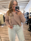"Maybe Later" Mauve Knit Sweater