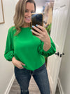 "All for you" Kelly Green Top