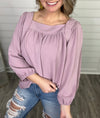 "Surprise Turn" Lilac Top