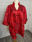 "Holi-Daze" Red Ruffle Neck Jacquard Dress